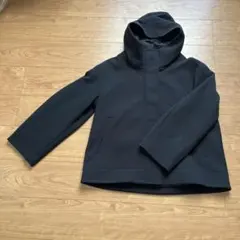 【美品】GU コージーメルトンショートフーディコート　ブラック　XL