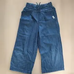 【130サイズ】デニム風ワイドパンツ