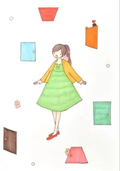 オリジナル手描きイラスト コピックアート 原画 アナログ 創作作品