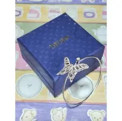 美品★スワロフスキー★バタフライ★バングル