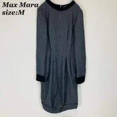 MaxMara 白タグ シルク100％ マキシ丈 ワンピース ジレ カーキ 40