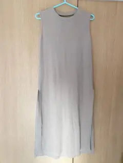 重ね着ロングワンピース ベージュ