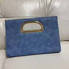 デニム風クラッチバック　新品