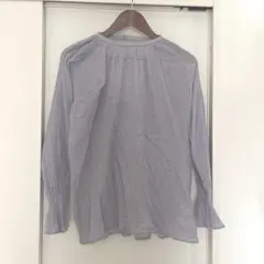 薄紫 フリル付き長袖シャツ Fサイズのサムネイル