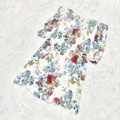 ✨美品✨タグ付✨ザラウーマン　オフショルダー花柄ワンピース【Ｌ】サマードレス