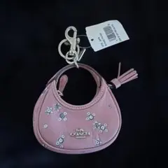 コーチ　coach チャーム　コインケース　ダスティピンク　CCF22