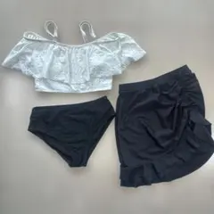 SHEINセパレート水着・ビキニ 9Y ホワイト・ブラック