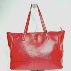 0205 COACH コーチ トートバッグ レザー 赤 ボルドー