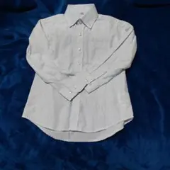 水色　ストライプ　ボタンダウンワイシャツ 120サイズ／入学式に