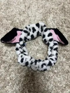 ディズニー 101匹わんちゃんヘアバンド 黒白水玉