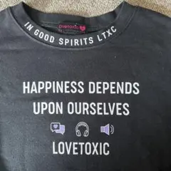 値下げ　ラブトキシック　黒トレーナー150