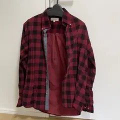 メンズ　チェック　アウター　チェックシャツ　ウールシャツ