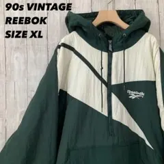 90sヴィンテージ古着REEBOK ハーフジップ中綿キルティングジャケット XL