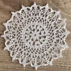 ハンドメイド レース編み ドイリー