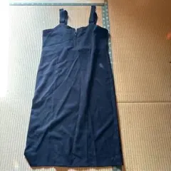 ブラック ストラップ サロペット ジャンパースカート