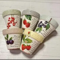 No.113.リメイク鉢 2号鉢 リメ鉢 多肉植物 5鉢セット