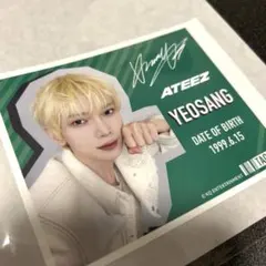 ATEEZ ヨサン サイン入りポストカード - メルカリ