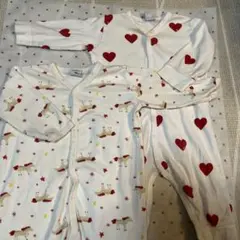 プチバトー　ロンパース　パジャマ2枚セット12m/74cm
