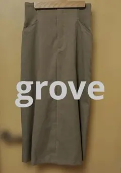 【美品】grove ハイウエスト ロングスカートのサムネイル