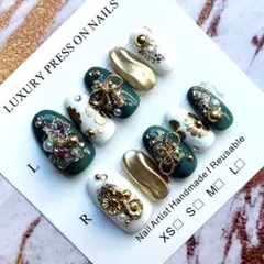 NO742 サイズオーダー　振袖成人式　水引　前撮　卒業式　袴　和柄 白緑　金