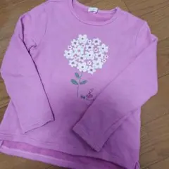 KP　ニットプランナー　花柄プリント　長袖トレーナー