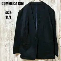 【COMME CA ISM】ノーカラージャケット 11 L ブラック シンプルのサムネイル