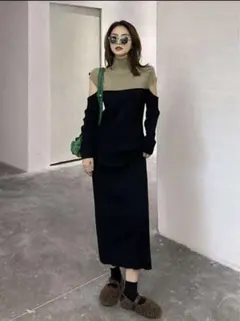 shein シーイン ニットワンピース