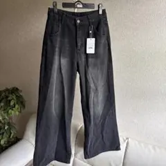 新品未使用】yolo 2タックストライプワイドデニムスラックス Mサイズ