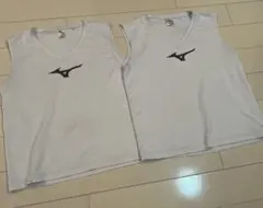 ミズノインナーシャツ(Vネック) サッカー ノースリーブ 150cm 2枚 匿名