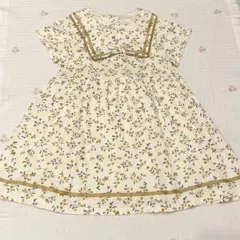 Biquette Club 小花柄 セーラーカラー 半袖ワンピース 110cmのサムネイル