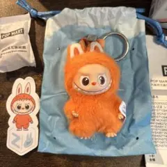 正規品 ラブブ LABUBU イニシャル【Z】pin for love オレンジ