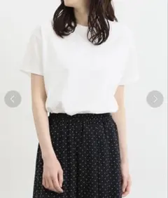 【タグ付き】Honeys きれいめTシャツ UVカット 接触冷感 ホワイトのサムネイル
