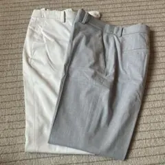 ホワイト・グレー スラックス 2点セット　Lサイズ