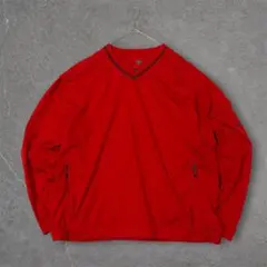 00s Nike golf プルオーバーウェア　ナイロン　レッドXL パイピング