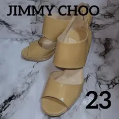 JIMMY CHOO☆エナメルパンプス☆イエローベージュ☆23cm☆レディース