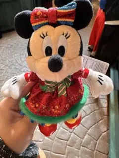 ディズニークリスマス 2025 ぬいぐるみバッジ　ミニー