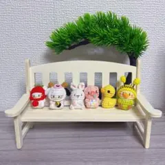 編み物 ハンドメイド チャーム キーホルダー ストラップ あみぐるみ 6体セット