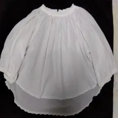 studio CLIP ホワイト フリルカラーブラウス