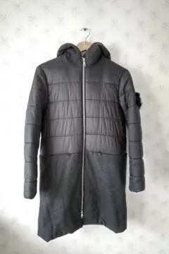 ☆ニコアンド フード付 中綿 切り替え ロング コート 黒 М☆