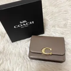 【美品】COACH オレンジ Cロゴ バンディットカードケース　名刺入れ 美品】COACH オレンジ Cロゴ バンディットカードケース 名刺入れ