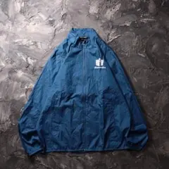 PORT AUTHORITY ナイロンジャケット　フルジップ　刺繍　ブルー