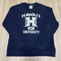 ハワイ大学 スウェット トレーナー ネイビー Mサイズ