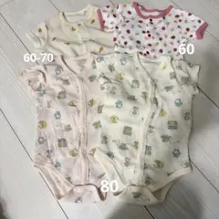 【50-80size】半袖ロンパース　くまさん　果物