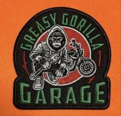 A2500 Gorilla Garage バイクメンテ　刺繍ワッペン　アイロン