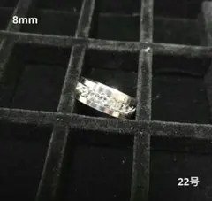 【22号】 シルバーチェーン ステンレスリング シルバー 8mm ユニセックス