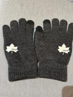 LOGOS ニット手袋 タッチパネル対応　滑り止め付き 裏起毛