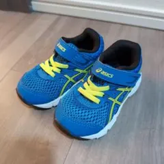 asics キッズスニーカー 青/黄色　13cm