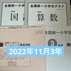 全国統一小学生テスト 3年生 2022年11月