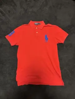 希少カラー ポロ ラルフローレン 半袖 ポロシャツ 赤 ビッグポニー y2k