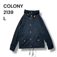 コロニー2139　モッズコート　Ｌ　黒　長袖　フード　カジュアル　モード